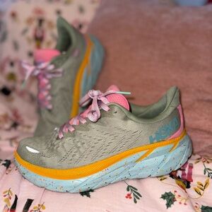 Hoka One One Women's Athletic Shoes - Green and Pink